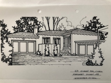 Drawing (series) - Architectural drawing, 2/9 Gilbert Parade, Camberwell, 1993