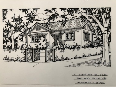 Drawing (series) - Architectural drawing, 10 Glen Iris Road, Camberwell, 1992