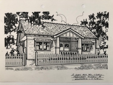 Drawing (series) - Architectural drawing, 17 Glen Iris Road, Camberwell, 1988