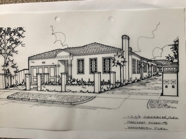 Drawing (series) - Architectural drawing, 1,2,3/4 Glencairn Avenue, Camberwell, 1995