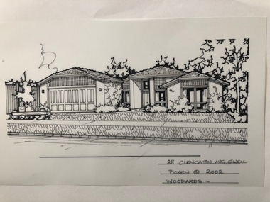 Drawing (series) - Architectural drawing, 28 Glencairn Avenue, Camberwell, 2002