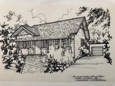 Drawing (series) - Architectural drawing, 46 Glencairn Avenue, Camberwell, 1988