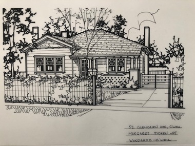 Drawing (series) - Architectural drawing, 52 Glencairn Avenue, Camberwell, 1997