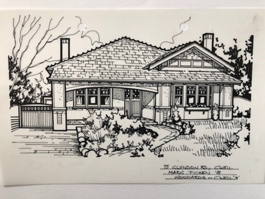 Drawing (series) - Architectural drawing, 75 Glyndon Road, Camberwell, 1988