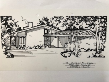 Drawing (series) - Architectural drawing, 92 Glyndon Road, Camberwell, 1989