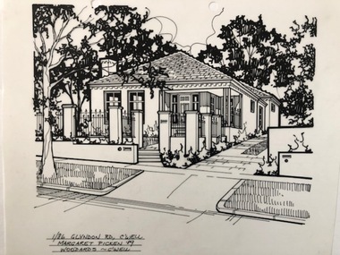 Drawing (series) - Architectural drawing, 1/86 Glyndon Road, Camberwell, 1989