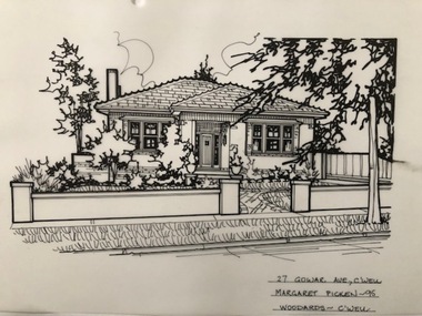Drawing (series) - Architectural drawing, 27 Gowar Avenue, Camberwell, 1995