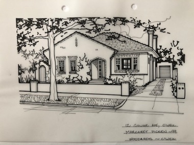 Drawing (series) - Architectural drawing, 12 Gowar Avenue, Camberwell, 1999