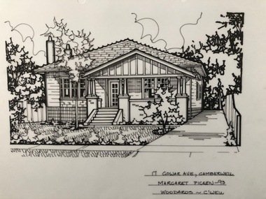 Drawing (series) - Architectural drawing, 17 Gowar Avenue, Camberwell, 1993