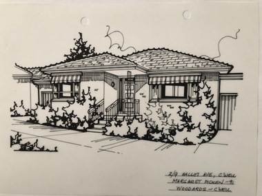Drawing (series) - Architectural drawing, 2/9 Halley Avenue, Camberwell, 1991