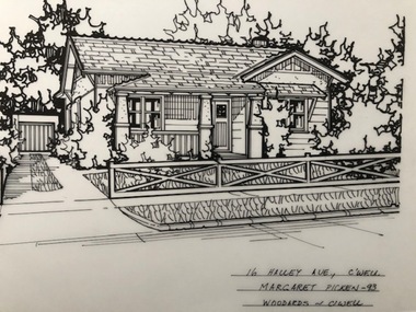 Drawing (series) - Architectural drawing, 16 Halley Avenue, Camberwell, 1993