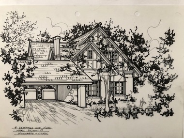 Drawing (series) - Architectural drawing, 4 Hampton Grove, Camberwell, 1988