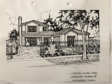 Drawing (series) - Architectural drawing, 1 Hartwell Hill Road, Camberwell, 1997