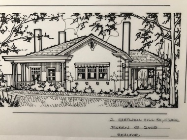 Drawing (series) - Architectural drawing, 2 Hartwell Hill Road, Camberwell, 2003