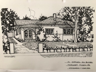 Drawing (series) - Architectural drawing, 13 Hartwell Hill Road, Camberwell, 1994