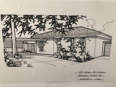 Drawing (series) - Architectural drawing, 4/17 Hazel Street, Camberwell, 1994
