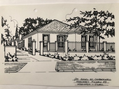 Drawing (series) - Architectural drawing, 1/29 Hazel Street, Camberwell, 1989