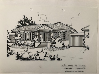 Drawing (series) - Architectural drawing, 3/23 Hazel Street, Camberwell, 1992