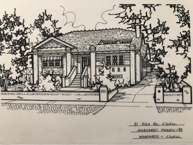 Drawing (series) - Architectural drawing, 21 High Road, Camberwell, 1993
