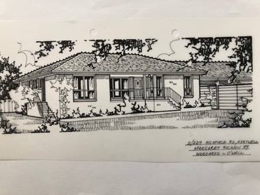 Drawing (series) - Architectural drawing, 2/229 Highfield Road, Camberwell, 1989