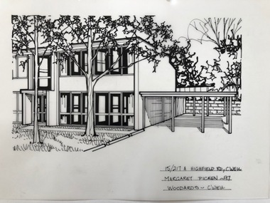 Drawing (series) - Architectural drawing, 15/217A Highfield Road, Camberwell, 1997