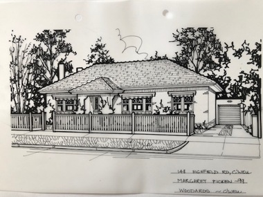 Drawing (series) - Architectural drawing, 148 Highfield Road, Camberwell, 1999