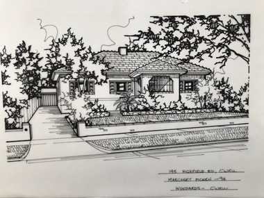 Drawing (series) - Architectural drawing, 195 Highfield Road, Camberwell, 1994