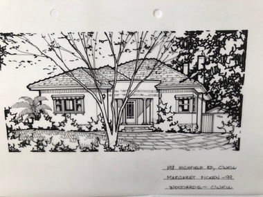 Drawing (series) - Architectural drawing, 198 Highfield Road, Camberwell, 1999