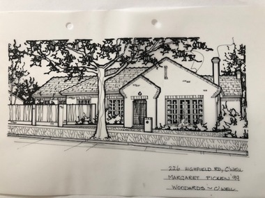 Drawing (series) - Architectural drawing, 226 Highfield Road, Camberwell, 1999