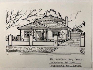 Drawing (series) - Architectural drawing, 230 Highfield Road, Camberwell, 2002