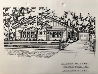 Drawing (series) - Architectural drawing, 16 Hunter Road, Camberwell, 1996