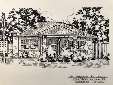 Drawing (series) - Architectural drawing, 14 Immarna Road, Camberwell, 1989