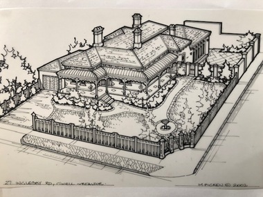 Drawing (series) - Architectural drawing, 27 Inglesby Road, Camberwell, 2002