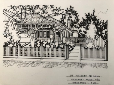 Drawing (series) - Architectural drawing, 29 Inglesby Road, Camberwell, 1992