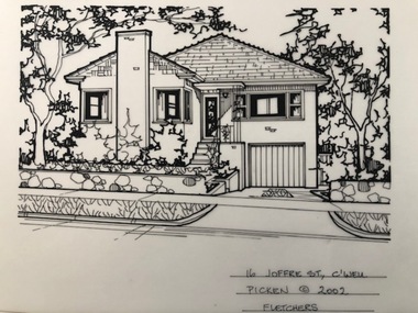 Drawing (series) - Architectural drawing, 16 Joffre Street, Camberwell, 2002