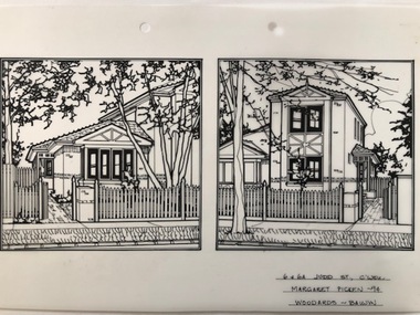Drawing (series) - Architectural drawing, 6 + 6A Judd Street, Camberwell, 1994