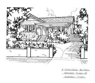 Drawing (series) - Architectural drawing, 8 Nicholsdale Road, Camberwell, 1993