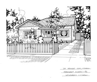 Drawing (series) - Architectural drawing, 24 Orange Grove, Camberwell, 1992