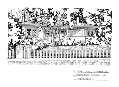 Drawing (series) - Architectural drawing, 1 Pine Avenue, Camberwell, 1991