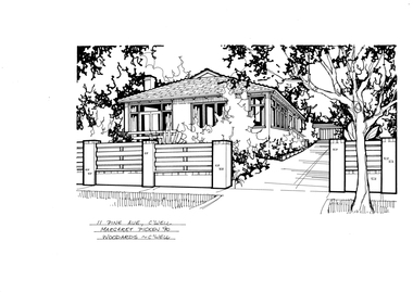 Drawing (series) - Architectural drawing, 11 Pine Avenue, Camberwell, 1990