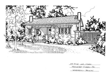Drawing (series) - Architectural drawing, 34 Pine Avenue, Camberwell, 1992