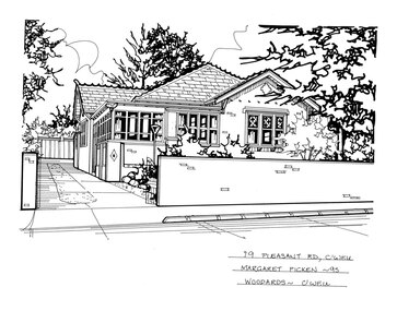 Drawing (series) - Architectural drawing, 79 Pleasant Road, Camberwell, 1995