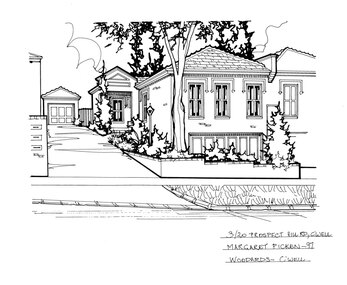 Drawing (series) - Architectural drawing, 3/20 Prospect Hill Road, Camberwell, 1997
