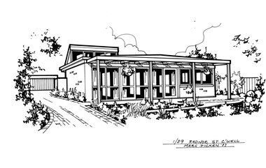 Drawing (series) - Architectural drawing, 1/39 Radnor Street, Camberwell, 1987