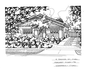Drawing (series) - Architectural drawing, 4 Radnor Street, Camberwell, 1994