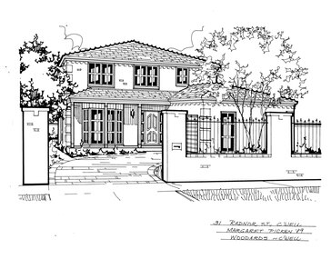 Drawing (series) - Architectural drawing, 31 Radnor Street, Camberwell, 1989