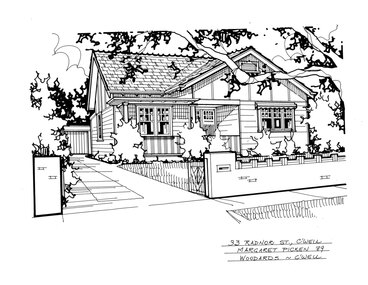 Drawing (series) - Architectural drawing, 33 Radnor Street, Camberwell, 1989