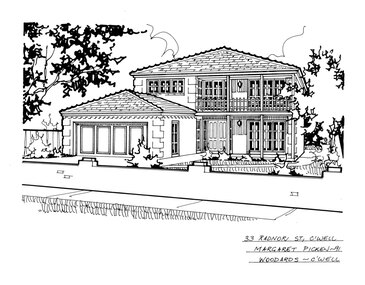 Drawing (series) - Architectural drawing, 33 Radnor Street, Camberwell, 1991
