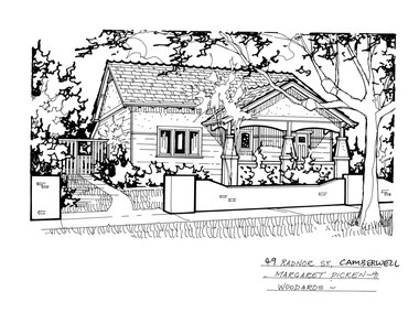 Drawing (series) - Architectural drawing, 49 Radnor Street, Camberwell, 1991