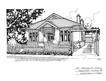 Drawing (series) - Architectural drawing, 72 Radnor Street, Camberwell, 1990
